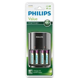 PHILIPS AA/AAA CHARGER + 4 AAA