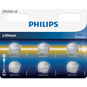 PHILIPS LITHIUM CR2032 X6