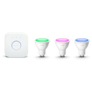 PHILIPS HUE PHILIPS HUE HUE WHITE AND COLOR AMBIANCE STARTER KIT - GU10 + PONT HUE 