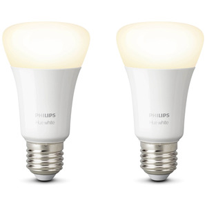 PHILIPS HUE HUE AMPOULE STANDARD - LUMIRE BLANCHE ET CHAUDE - PACK DE 2