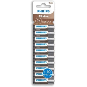 Piles PHILIPS ALKALINE AA LR06 10+10