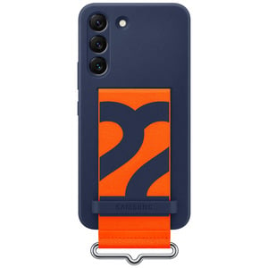 SAMSUNG SILICONE COVER WITH STRAP NAVY S22