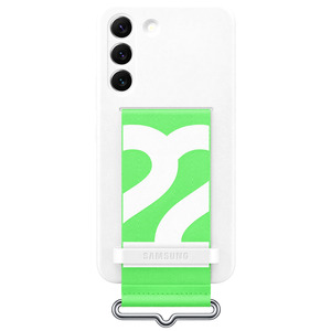 SAMSUNG SILICONE COVER WITH STRAP WHITE S22