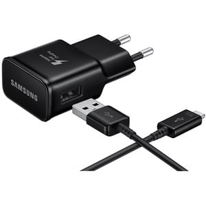 SAMSUNG UNIVERSAL USB-C HOME CHARGER + DATACABLE BLACK QUICK CHARGE 15W