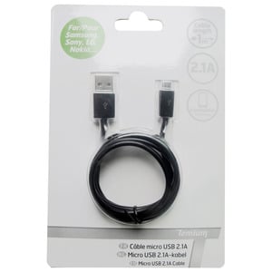 TEMIUM MICRO USB KABEL 2.1A 1M