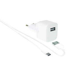 WEFIX CHARGEUR USB-A.4A BLANC + CABLE USB-C