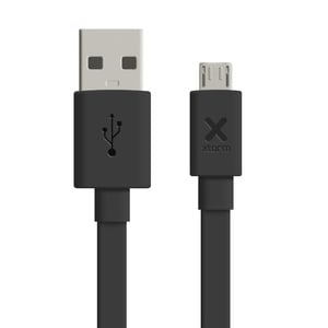 XTORM FLAT USB TO MICRO USB CABLE 1M BLACK