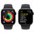 APPLE Watch Series 10 GPS + Cellular 42mm Botier en aluminium noir de jais , Bracelet Sport noir - M/L