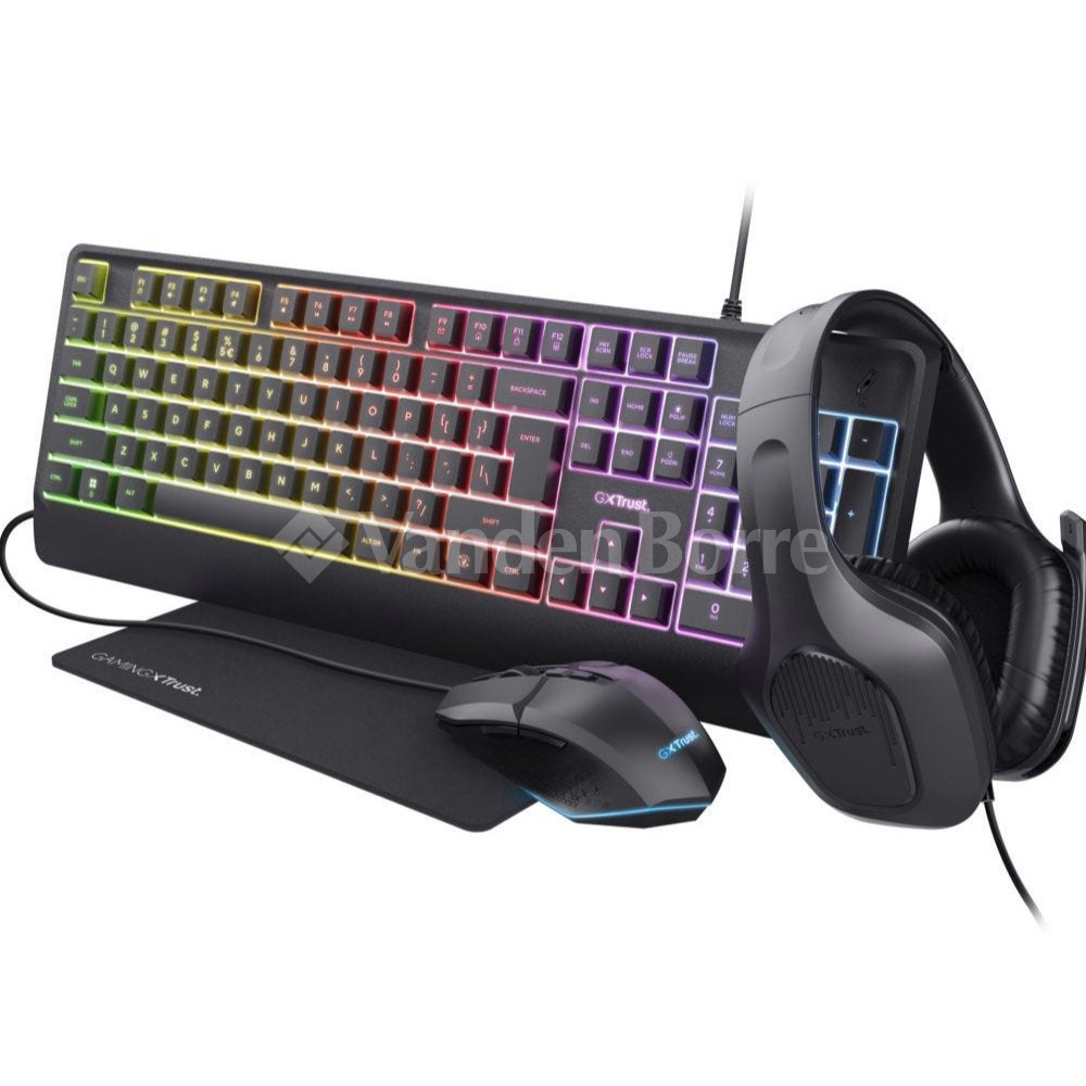 TRUST GXT792 QUADROX 4-IN-1 GAMING BUNDLE - TOETSENBORD | Vanden Borre
