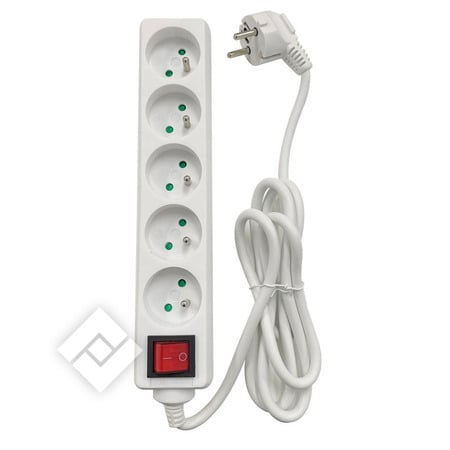 ACCSUP MULTIPLUG X5 1.5M WHITE