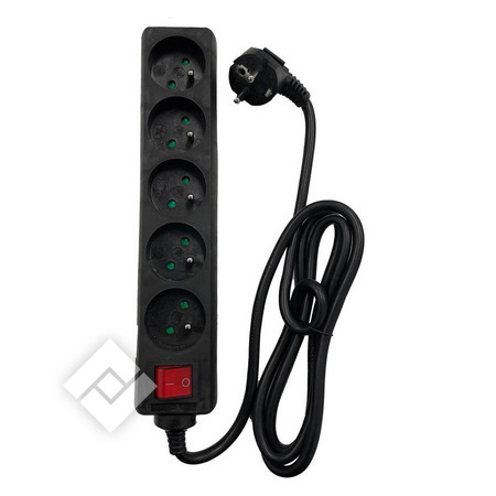 ACCSUP MULTIPLUG X5 BLACK