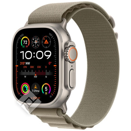 APPLE  Watch Ultra 2 GPS + Cellular, 49mm Titanium Case with Olive Alpine Loop - Medium