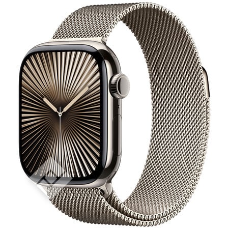 APPLE Watch Series 10 GPS + Cellular 42mm Natural Titanium Case with Natural Milanese Loop