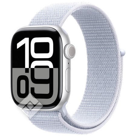 APPLE Watch Series 10 GPS 42mm Silver Aluminium Case with Blue Cloud Sport Loop