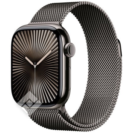 APPLE Watch Series 10 GPS + Cellular 42mm Botier en titane ardoise , Bracelet Milanais ardoise