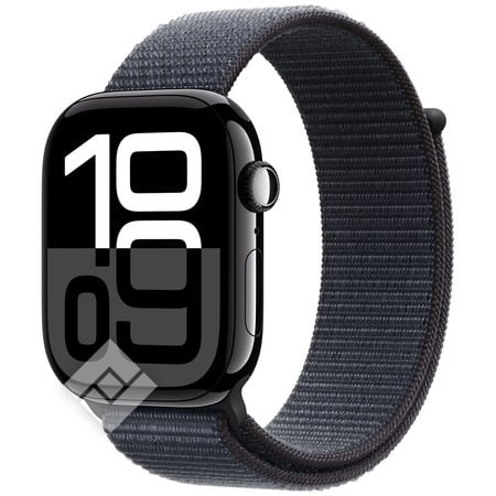 APPLE Watch Series 10 GPS + Cellular 46mm Jet Black Aluminium Case with Ink Sport Loop