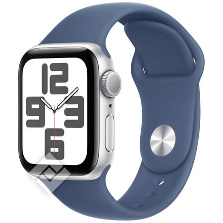 APPLE Watch SE GPS 40mm Botier en aluminium argent , Bracelet Sport denim - M/L