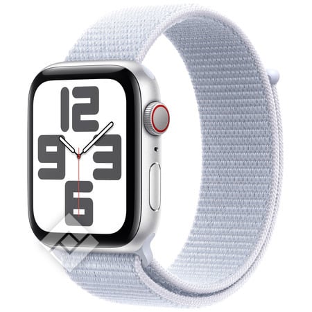 APPLE Watch SE GPS + Cellular 44mm Botier en aluminium argent , Boucle Sport nue bleue