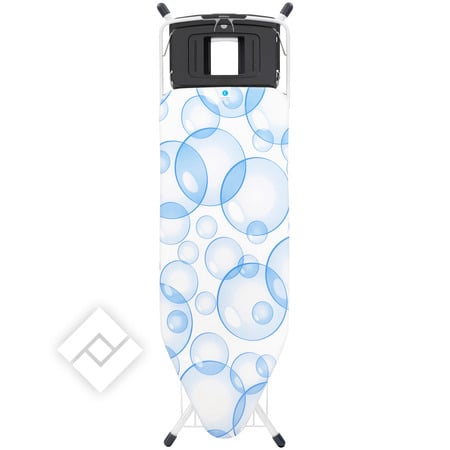 BRABANTIA PERFECTFLOW C AVEC REPOSE-FER OU POUR GNRATEUR  VAPEUR ERGONOMIQUE + PORTE-LINGE - 124 X 45 CM - BUBBLES