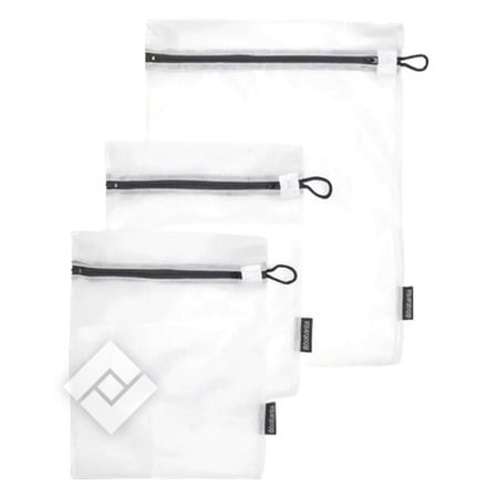 BRABANTIA  FILETS  LINGE EN 2 TAILLES - SET DE 3 - WHITE