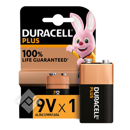 DURACELL PLUS 100% 9V 6LR61 X1