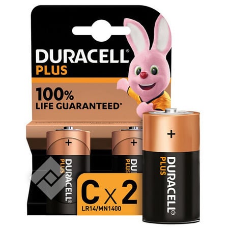 DURACELL PLUS 100% C LR14 X2