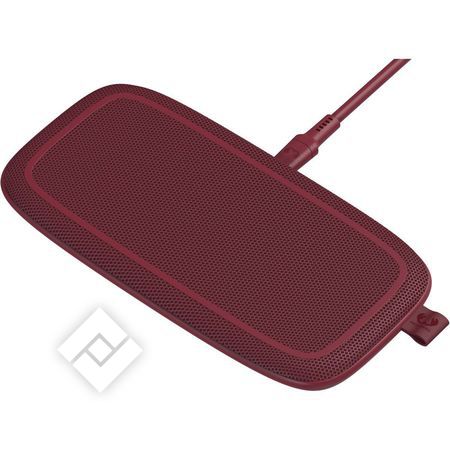 FRESH 'N REBEL BASE DUO - 10W WIRELESS CHARGING Pad + EU POWER ADAPTER 30W - RUBY RED