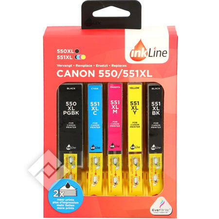 INKLINE CANON 550 XL + 551 XL (5 PACK)