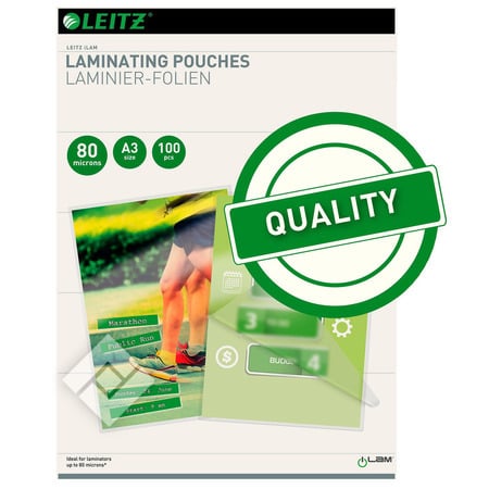 LEITZ Pochettes de plastification EVA A3 2x80 x100