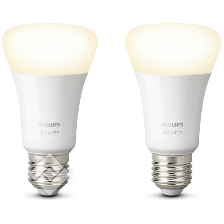 PHILIPS HUE HUE AMPOULE STANDARD - LUMIRE BLANCHE ET CHAUDE - PACK DE 2