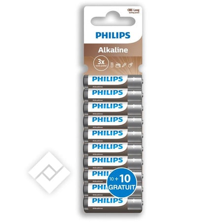 PHILIPS ALKALINE AAA LR03 20x