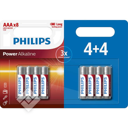 PHILIPS POWER AAA LR03 4+4