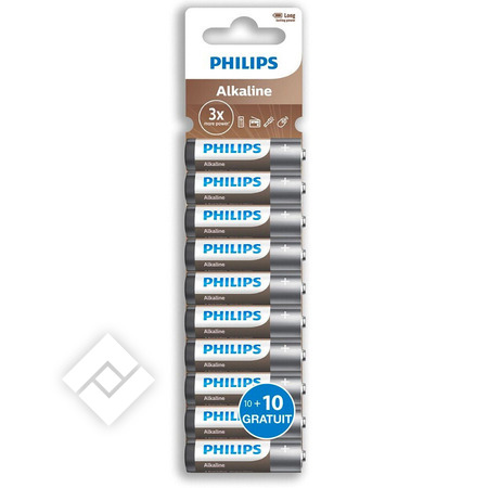 PHILIPS ALKALINE AA LR06 20