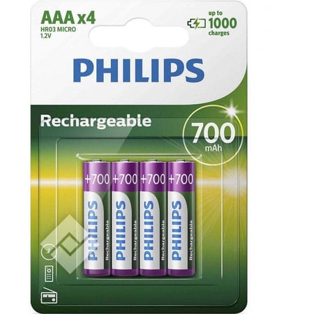 PHILIPS 700 MAH AAA LR03 X4