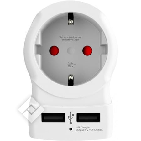 SKROSS EUROPE TO UK TRAVEL ADAPTER AND USB CHARGER