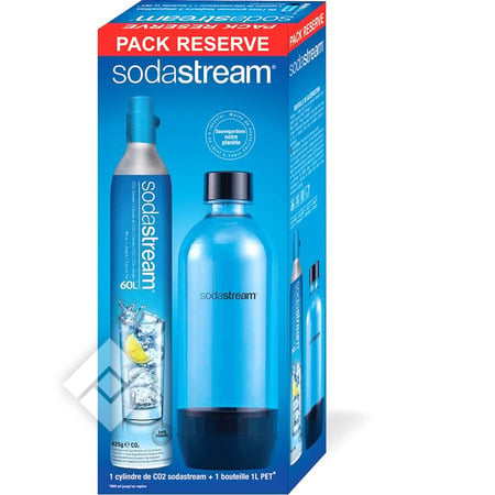 SODASTREAM PACK CO2 + 1L PET FLES GREEN BUBBLES