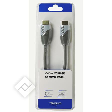 TEMIUM CABLE HDMI 1.5M 2.0 4K