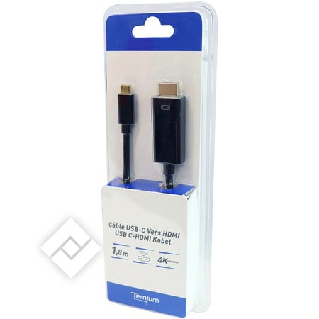 TEMIUM CABLE USB-C - HDMI 1.8M