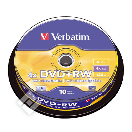 VERBATIM DVD+RW 4,7GB X10 4X