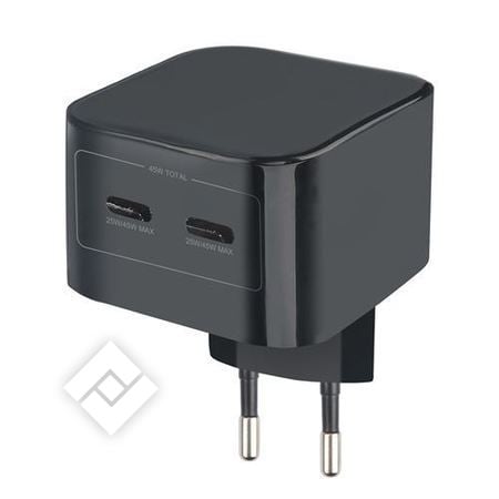 WEFIX 45W CHARGER 2X USB-C BK