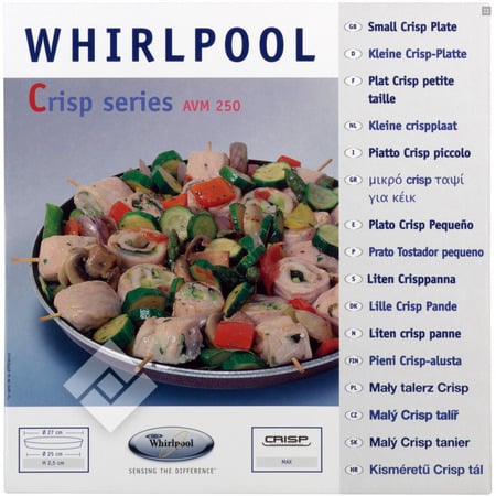 WHIRLPOOL AVM250 SMALL CRISP PLATE