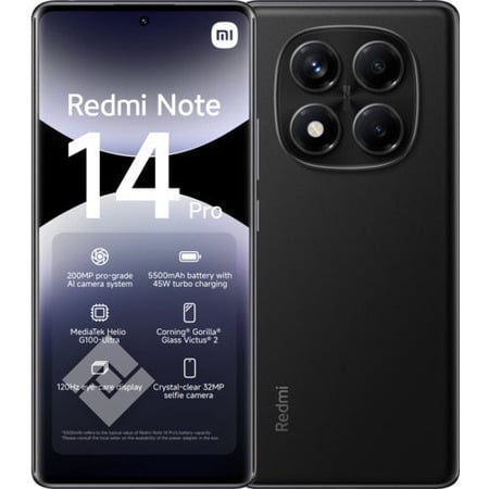 XIAOMI REDMI NOTE 14 PRO 5G 8/256GB MIDNIGHT BLACK