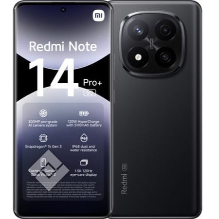 XIAOMI REDMI NOTE 14 PRO PLUS 5G 8/256GB MIDNIGHT BLACK