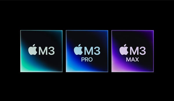 Logo des puces M3, M3 Pro et M3 Max