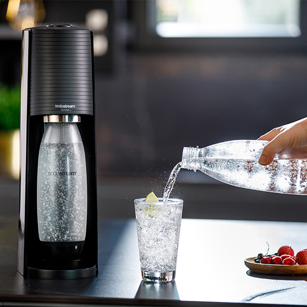 sodastream glazen fles bruisend water