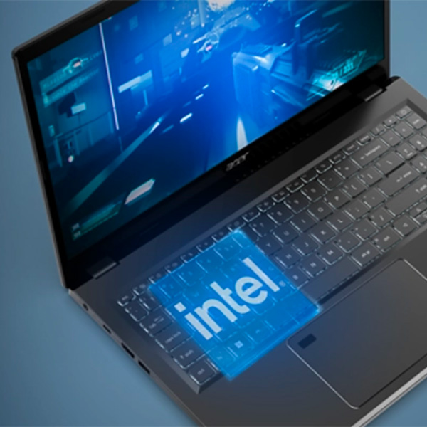 Zoom sur le processeur Intel d'un PC Acer Aspire