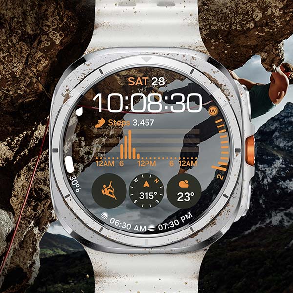 L'cran de la Galaxy Watch Ultra blanche