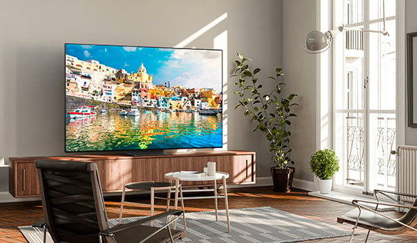 Een Samsung televisie vol sprankelende kleuren