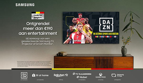 TV-scherm met Samsung-aanbieding