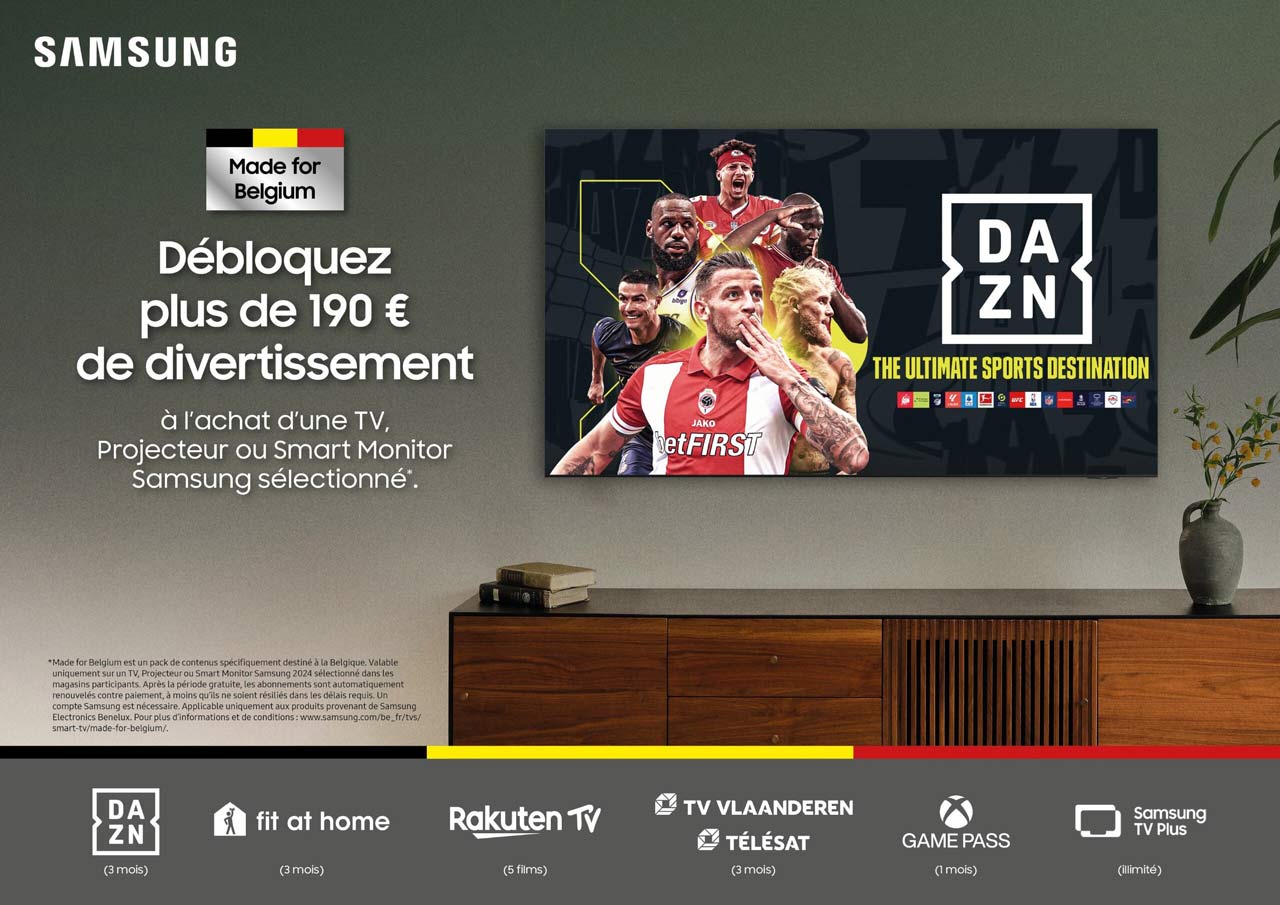 Une TV avec des sportifs connus et le copy Dbloquez plus de 190 euros de divertissement